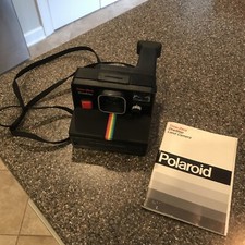 Polaroid Time-Zero One Step Rainbow Strip Polaroid Land Camera W/Strap  Manual
