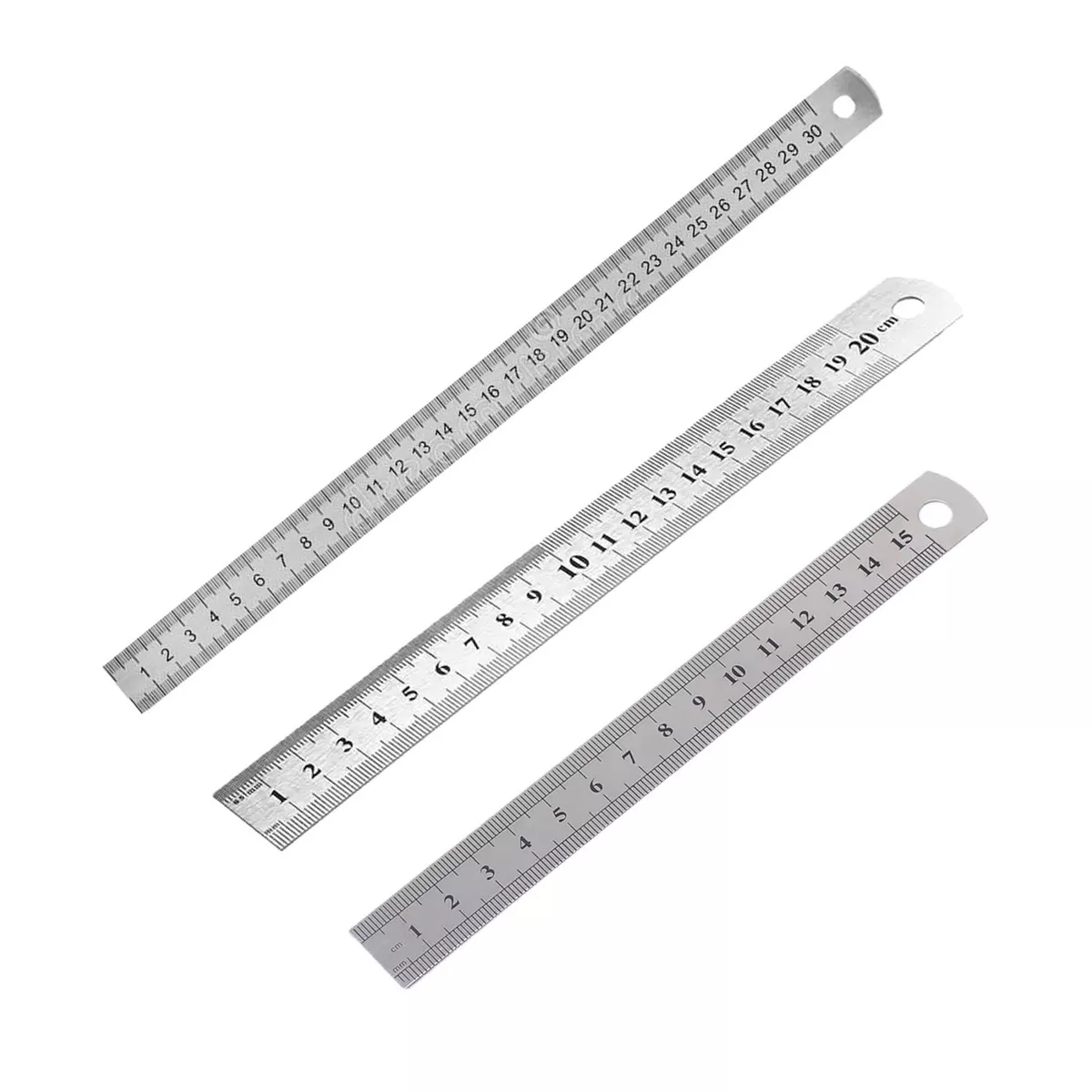 6'' / 8 / 12 SCALE RULER SMALL/LARGE Measure Rule Metal Stainless Steel  30cm