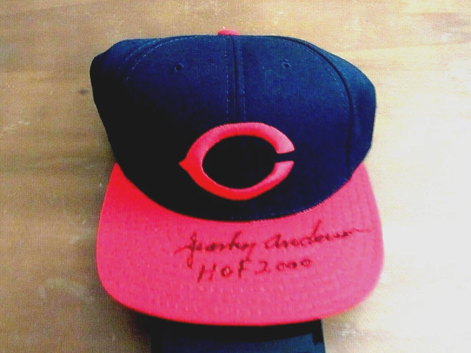 SPARKY ANDERSON HOF 2000 WSC REDS SIGNED AUTO VINTAGE AMERICAN NEEDLE CAP JSA - Image 3 of 3