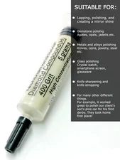 Diamond Paste Compound Polishing Lapidary 400 (H) Grit 5 Gram (USA MADE)