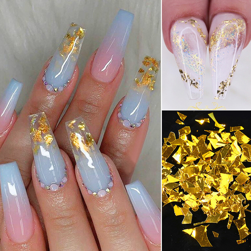 5g Nail Glitter Sequins Paillette Flakies Irregular Candy Glass Paper