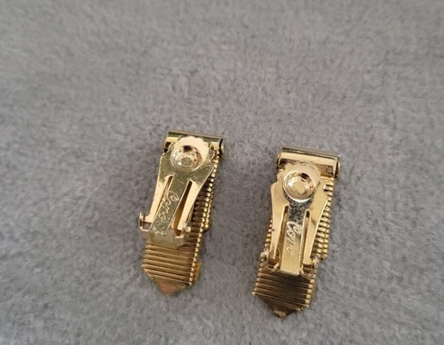 Vintage Coro Ohrringe goldfarben Ohrclips - Bild 2 von 4