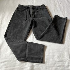 Current Elliott Boyfriend Jeans Size 27 Crop Faded Black Distressed High Rise