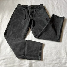 Current Elliott Boyfriend Jeans Size 27 Crop Faded Black Distressed High Rise