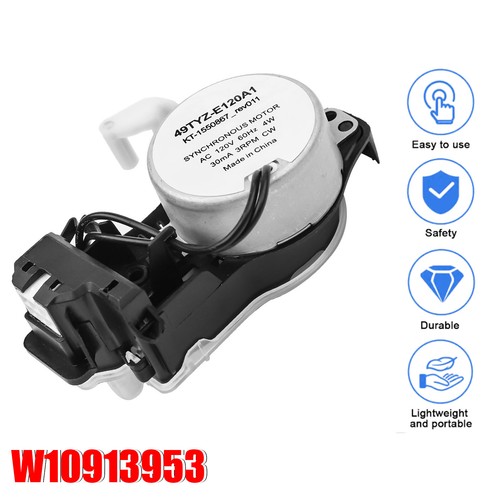 Actuador de cambio de lavadora W10913953 para lavadora Whirlpool/Ken-more/May-tag negro