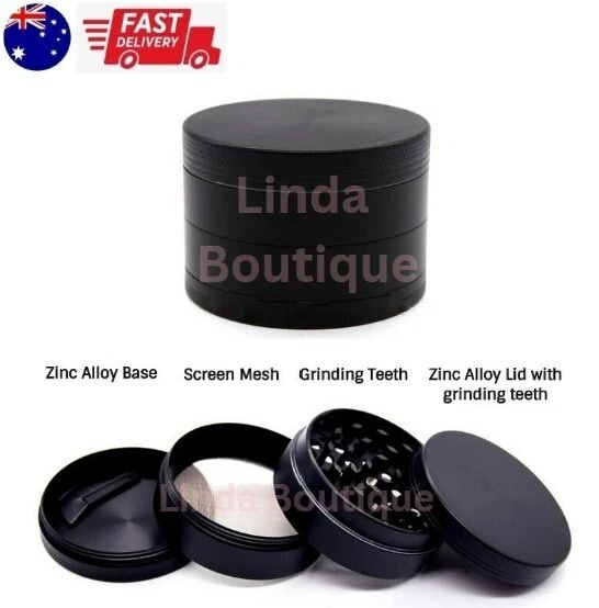 Molinillo de tabaco de metal de 4 capas aleación de zinc hierba trituradora de humo especias máquina manual AU Foto 3 de 4