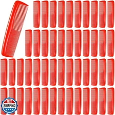 Didaey 50 Pcs Pocket Combs for Men 5 Inch Cutting with Wide and Fine Teeth Pl