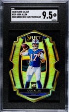 2018 Select Josh Allen RC Die-Cut Neon Green Prizm 32/49 SGC 9.5 