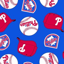 Philadelphia Phillies MLB Fleece Fabric - 58" Wide - Sold by The Yard  Bolt