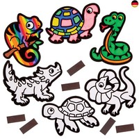 Baker Ross FN196 Reptiliensamt Kunst Magnete - Packung Mit 15, Mal- Und