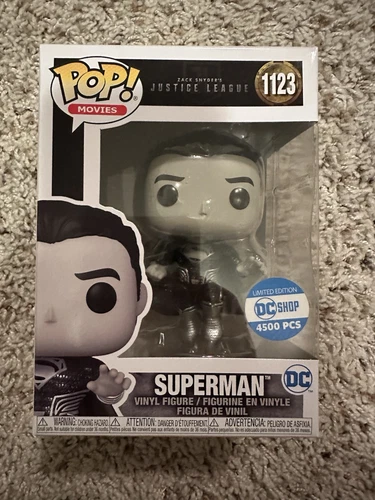 Funko POP Zack Snyder Justice League Metallic Superman #1123 DC Shop LE 4500
