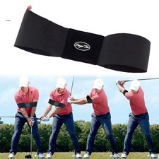 Professional Elastic Golf Swing Trainer Arm Belt Gesture Alignment Training Aid