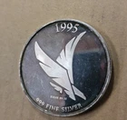 One Ounce Silver Round .999 Bullion Religion Angel Pure Silver 1995 Rare