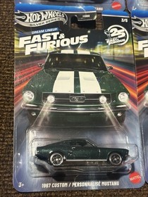 ONE Hot Wheels &lsquo;67 CUSTOM MUSTANG Fast & Furious Silver Series Dream Lineup NEW