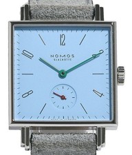 Nomos Glashütte Tetra Ladies Watch Manual Blue Dial Small Seconds Steel 29.5mm