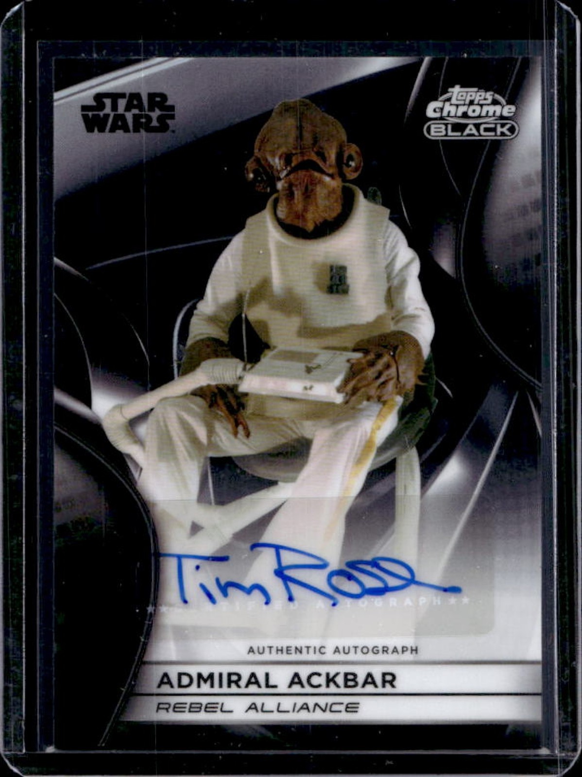 2025 Star Wars Smugglers Outpost Tim Rose Admiral Ackbar Chrome Auto #CB-TR