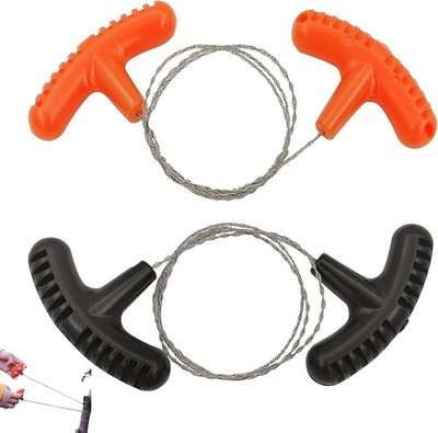 Seilsäge Edelstahl für Outdoor Camping Wandern Jagen 2er Set
