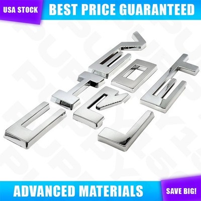 Front Grille Overlay Emblems For Silverado Custom Chrome Letters 2022-2023 Badge