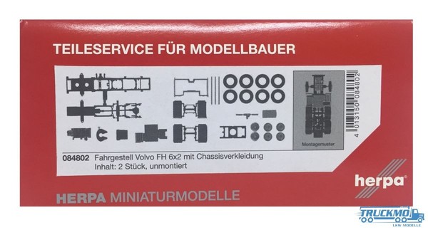 Herpa Fahrgestell Volvo Fh 6X2 Mit Chassisverkleidung Inhalt: 2 StüCk 084802-image