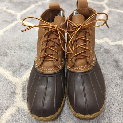 LL Bean Bean Boots 6 Inch Duck Boots Brown Tan Leather Waterproof M 11 Classic LL Bean Duck Boots 6 Inch Brown Leather Rubber Men main image 4