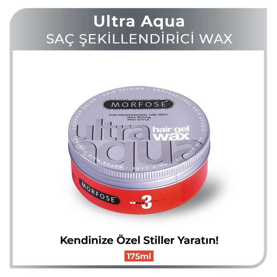 Morfose Ultra Aqua Gel Haarwachs 175 ml - wasserbasiertes Hairwax - 6 er Set - Bild 2 von 4