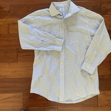 Brooks Brothers Men s 16/32 Dress Shirt Blue Striped Regent Non Iron Stretch