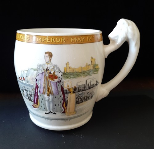 King Edward V111 Coronation Mug Lion Handle 1937, Never Crowned, Abdicated