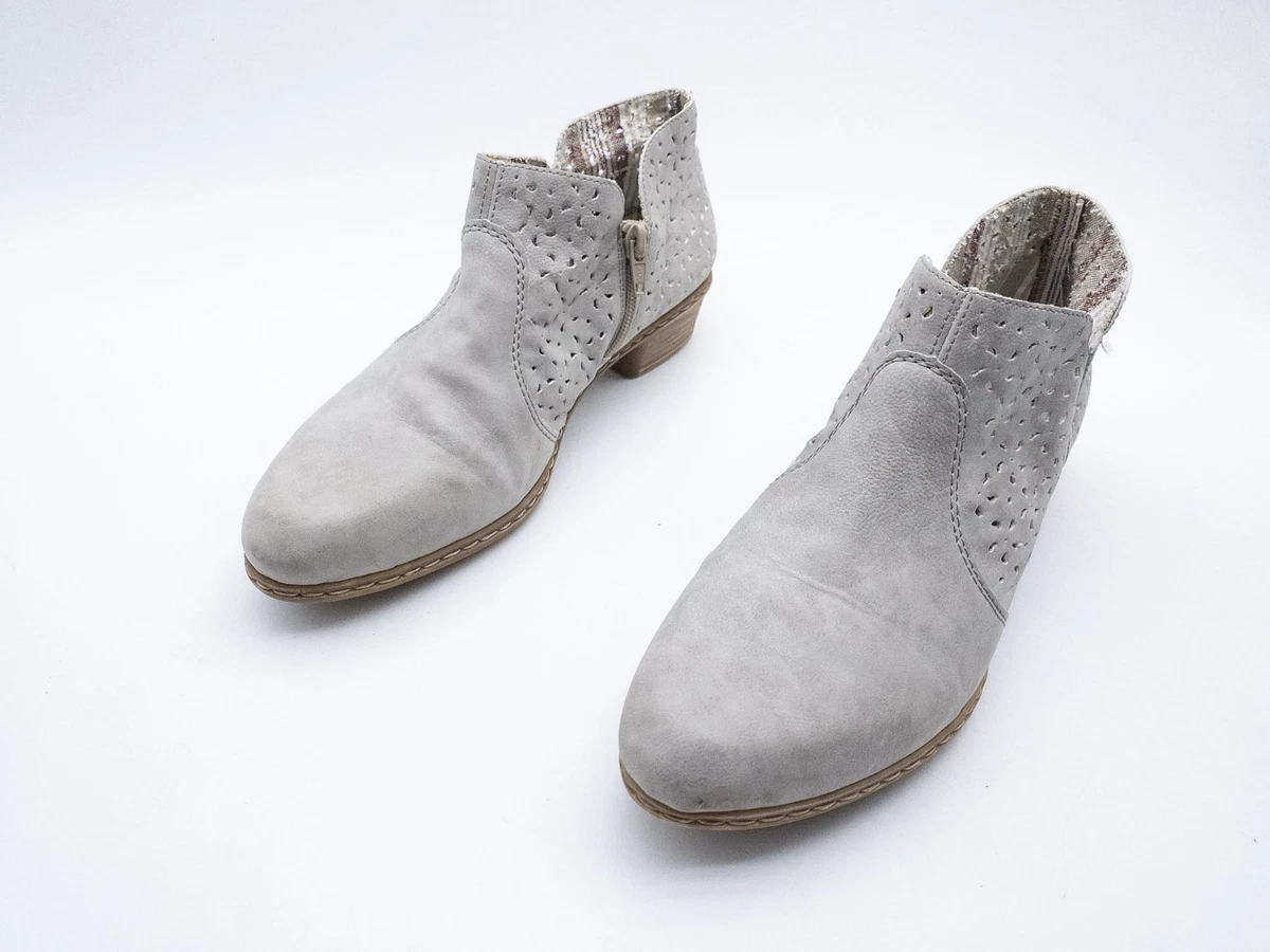 Rieker Stivali Uomo Con Lacci E Zip, TEX Impermeabili E Traspiranti, Fodera In Pile, Colore Grigio, Suola Antiscivolo - 4