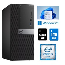 Dell OptiPlex 7050 MT Core i5 Desktop 16GB RAM 1TB HDD 240GB SSD WiFi Windows 11