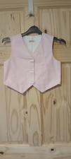 Bnwot Walker Wear Boys Pink Striped Waistcoat Age 5/6 Years