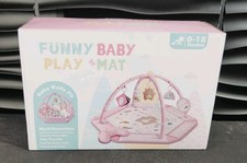 Baby Gym Play Mat, 8-in-1 Tummy Time Mat Ball Pit with 6 Toys, Washable Bab...