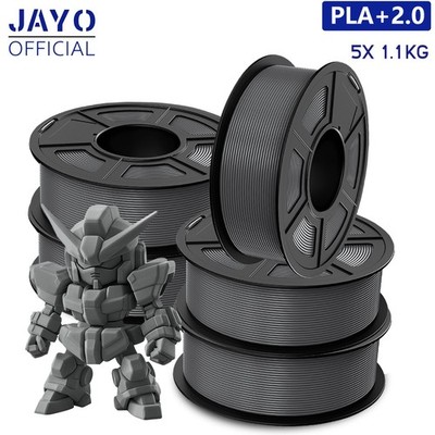 JAYO 5.5KG PLA+2.0 Gray 3D Printer Filament 1.75mm Warping Free No Clogging