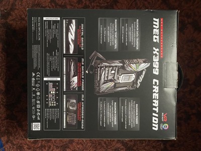 MSI meg x399 creation motherboard W/Ryzen Threadripper - 1950X