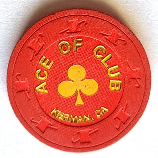25 Cent Ace Of Clubs KERMAN CALIFORNIA Casino Chip