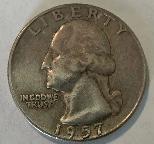 1957 Washington Quarter Silver D (Denver) Uncertified Circulated Ungraded (A27)