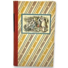 Antique 1946 THROUGH THE LOOKING GLASS Lewis Carroll Hand Tinted Special Edition