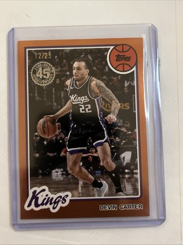 2025-26 Topps Basketball - Devin Carter #80BK-31 1980 Basketball ORANGE 12/25