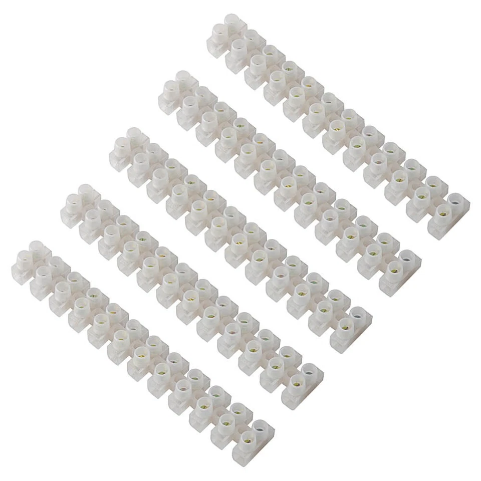 10pcs Dual Row Terminal Strip Screw Terminal Barrier Block 6A 12 Position - Image 3 of 4