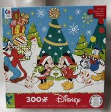 Ceaco Disney - Kids 300 Piece Puzzle Mickey and Minnie Holiday Love