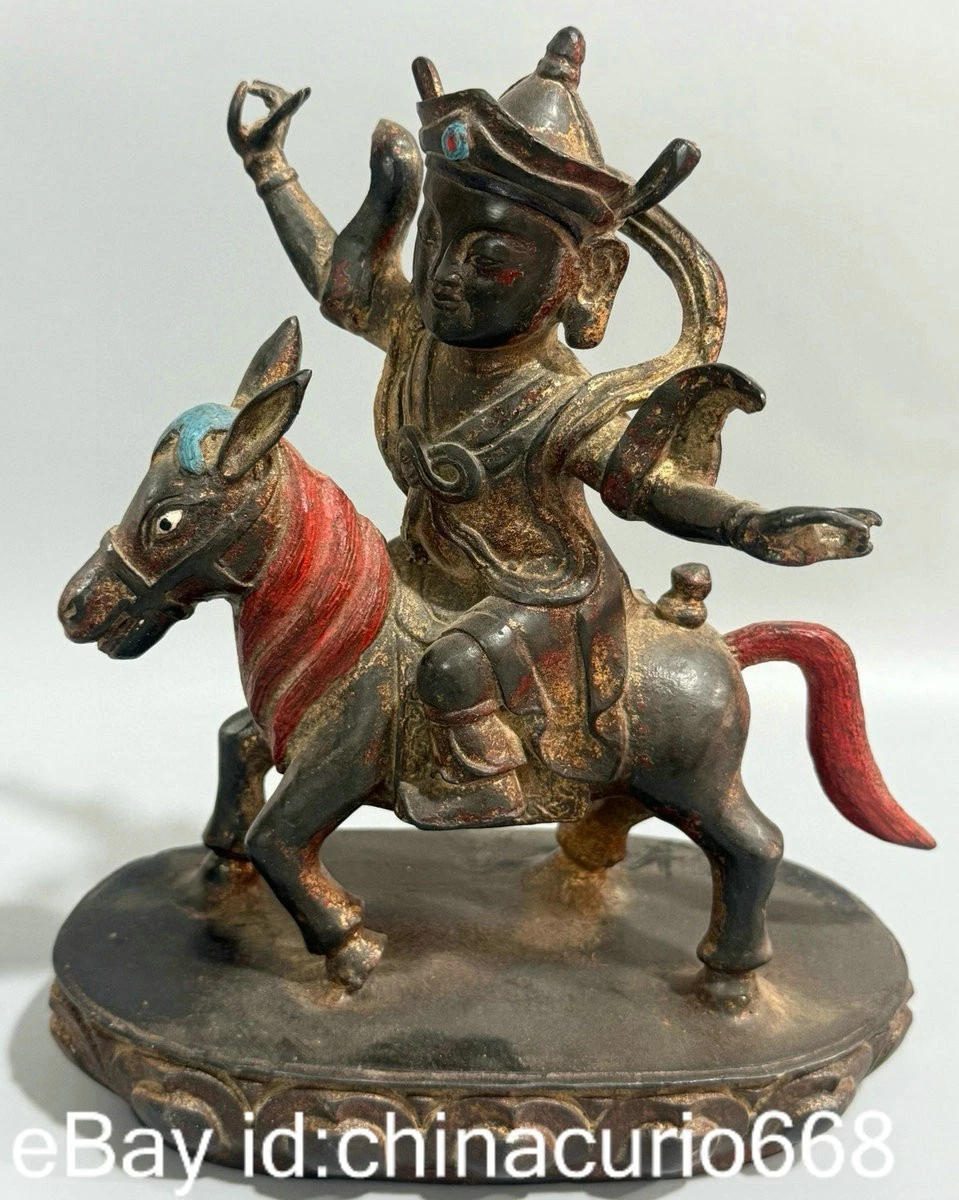 马古董原始中国风青铜雕像、雕像| eBay