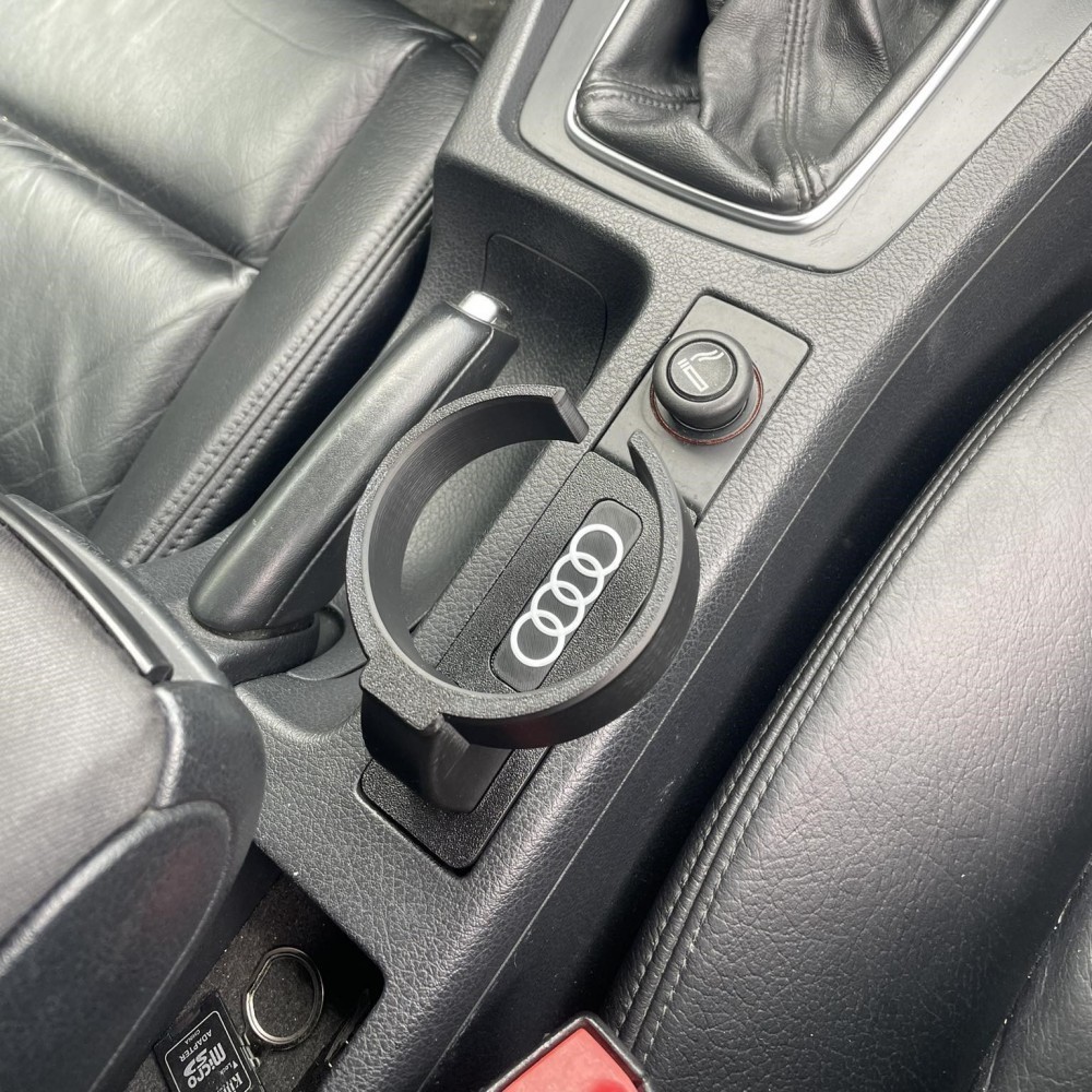 Audi A3 8P Cup Holder for the Center Console AUDI Logo 3D Printed