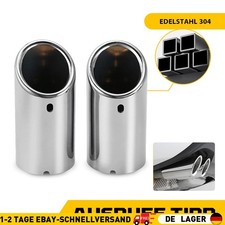 Universal Edelstahl Auspuffblende Endrohr Doppel-Endrohr für Skoda VW 68,5 -70mm