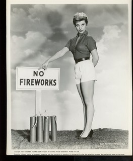 ADELLE AUGUST Original 1955 Sexy Leggy 8x10 Fourth of July Pin Up Press Photo vv