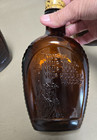 VINTAGE BICENTENNIAL  LOG CABIN SYRUP BOTTLES LOT OF 6 AMBER GLASS WITH CAPS — photo 6