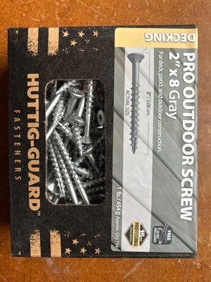 2''x8 Grey outdoor decking screw 1 pound box