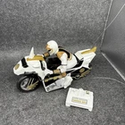Vintage Mighty Morphin Power Rangers RC White Thunder Bike - Great Condition