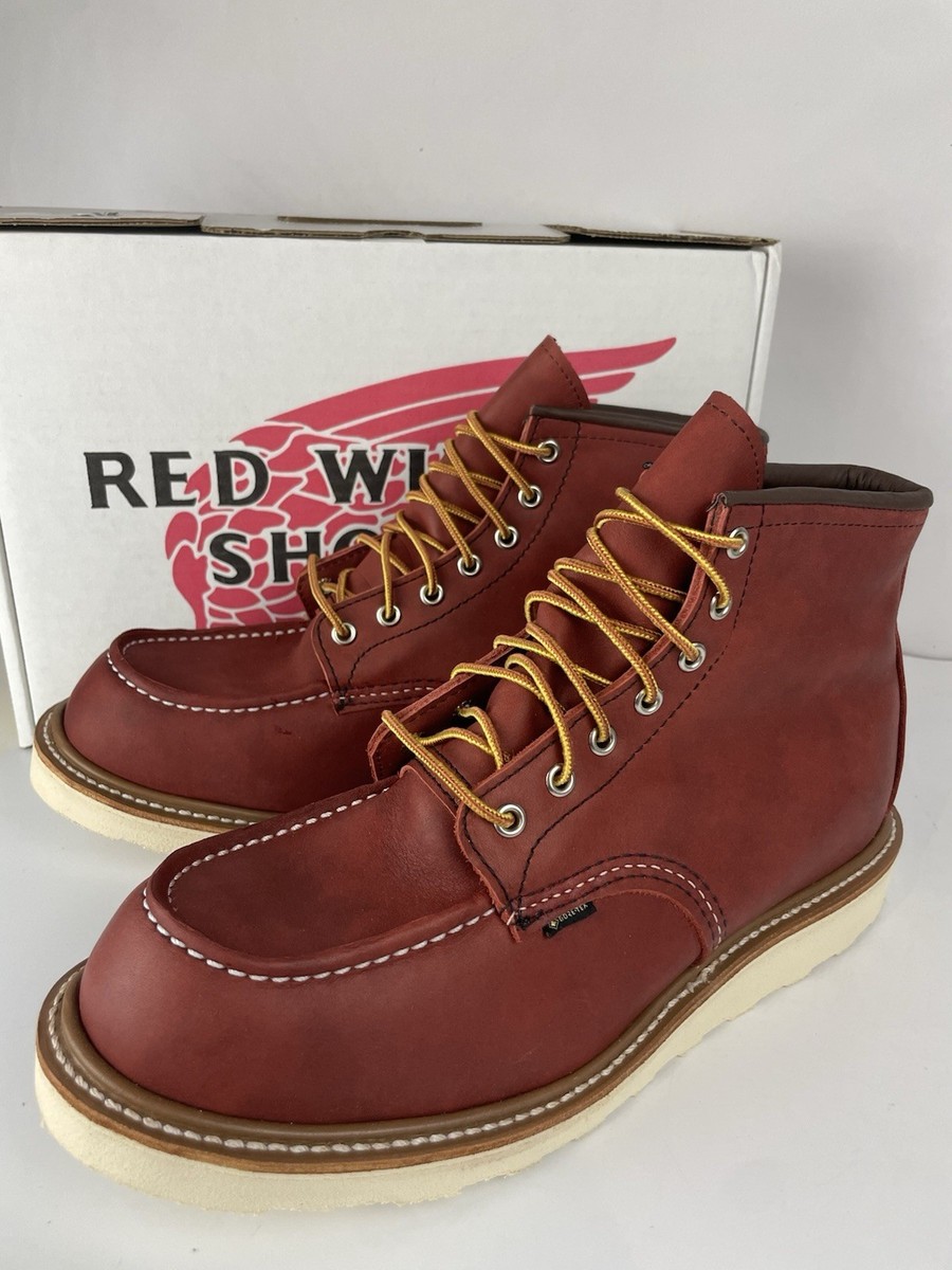 Red Wing Irish Setter 8864 6” Moc Toe Gore-Tex Boots Oro Russet