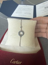 Cartier White Gold Double Chain LOVE Bracelet