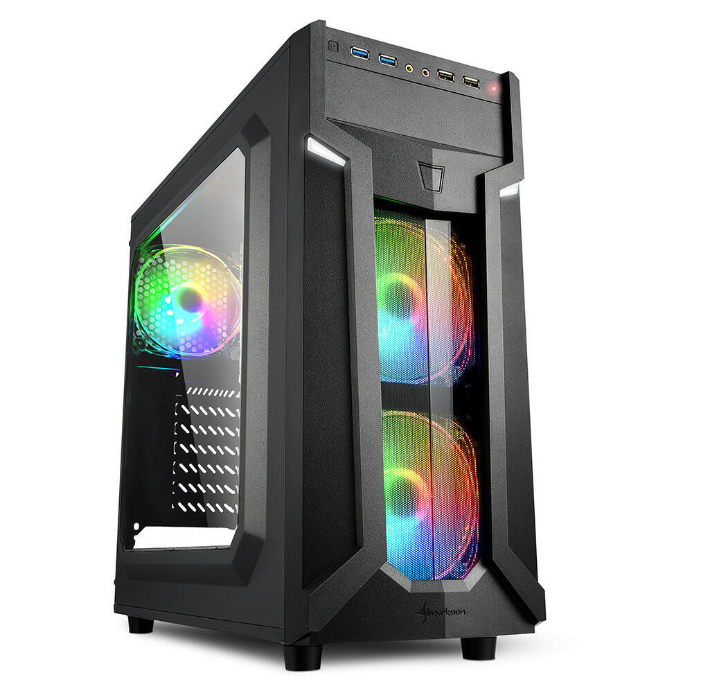Компьютер Sharkoon Gehuse VG6-W RGB ATX schwarz 10890₽