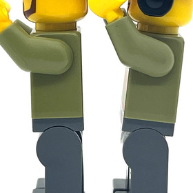 Railyard Workers safety vest hard hat Lego City Minifigures Cargo Train 60052